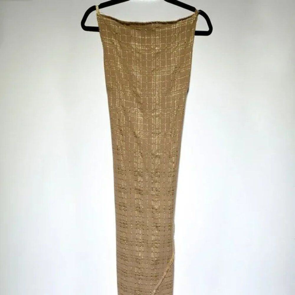 Lola Darling Custom Gold Link Chain Evening Gown One of a Kind Womens